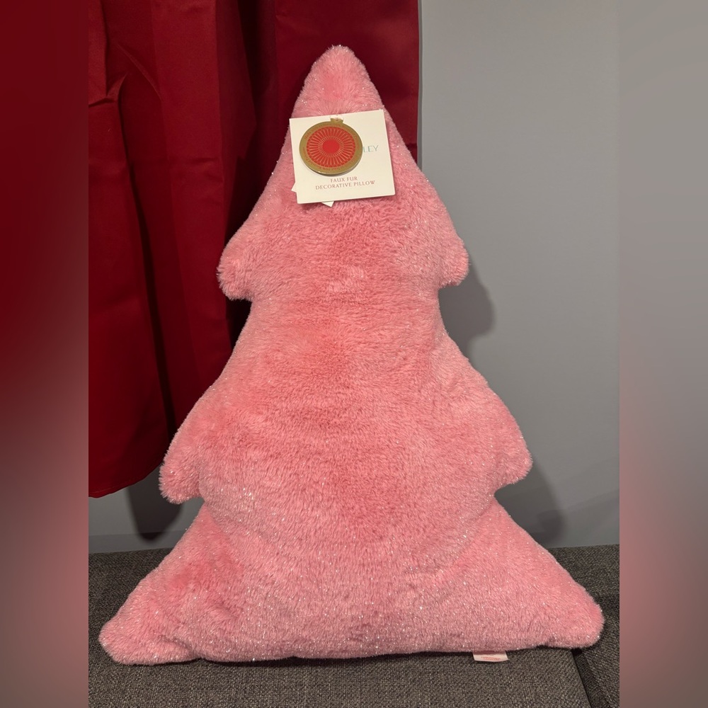 Cynthia Rowley Pink Christmas Tree Pillow